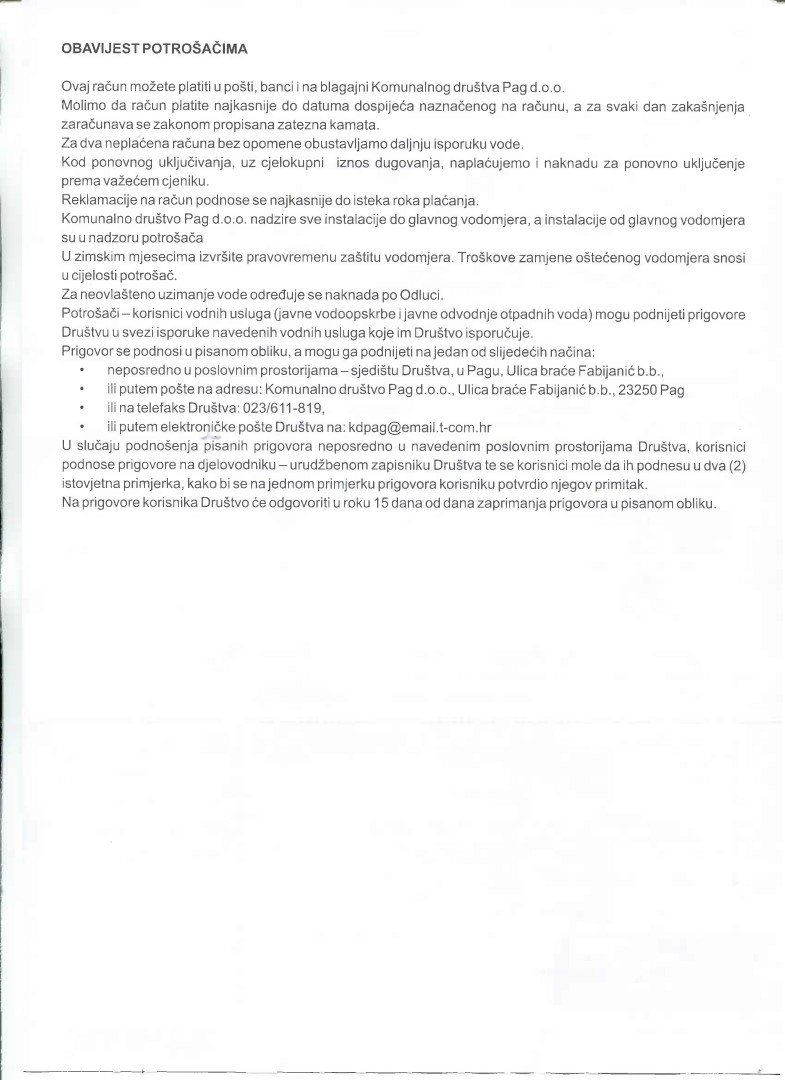 račun voda i odvodnja 1